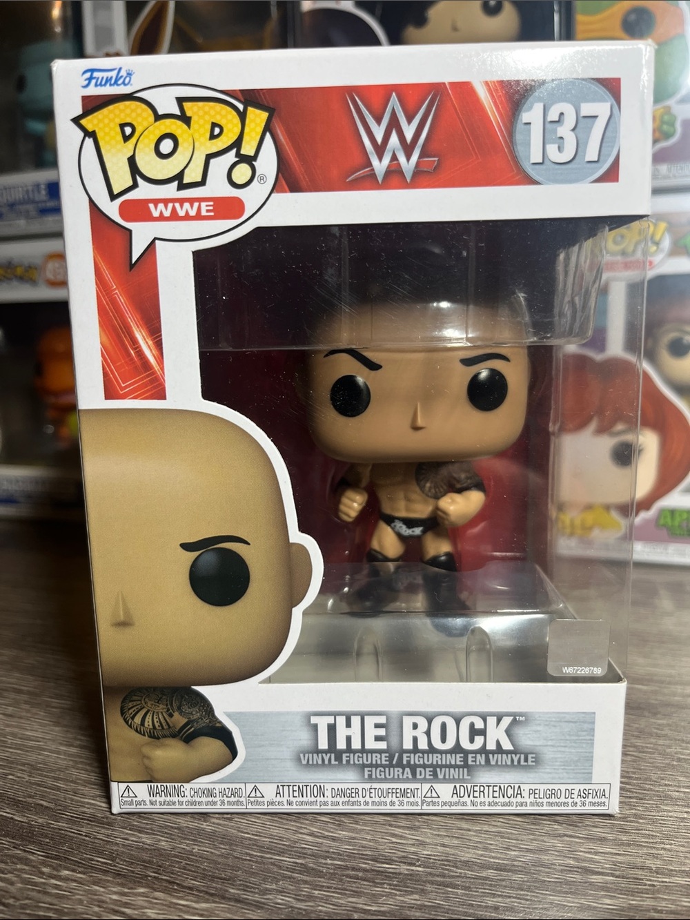 Funko Pop! WWE The Rock Figure - Black, Tan